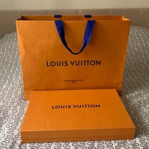 Louis Vuitton empty magnetic box with shopping bag